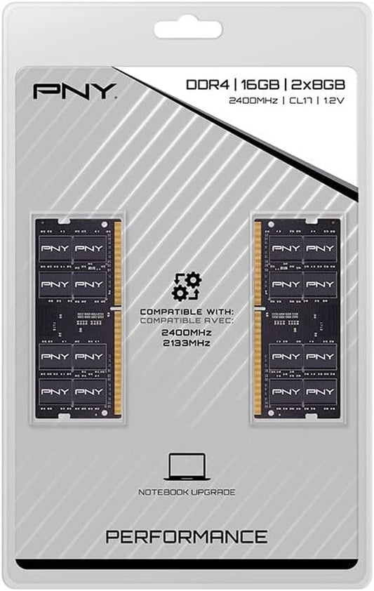 Performance 16GB (2X8Gb) DDR4 DRAM 2400Hz (PC4-19200) CL17 1.2V Dual Channel Notebook/Laptop (SODIMM) Computer Memory Kit – MN16GK2D42400