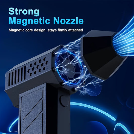 Turbo Blower Air Duster - Portable High-Speed Outdoor Tool for Charcoal Ignition/Campfires/Electronics Cleaning, Compact & Durable Multi-Use Blower for BBQ/Camping/Emergency/Beach