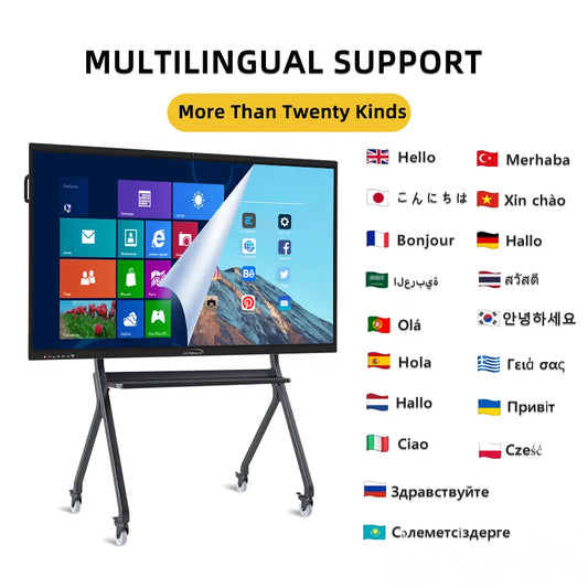 75 Inch Touch LCD Monitor for Teaching Conference Interactive Smart Screen Whiteboard