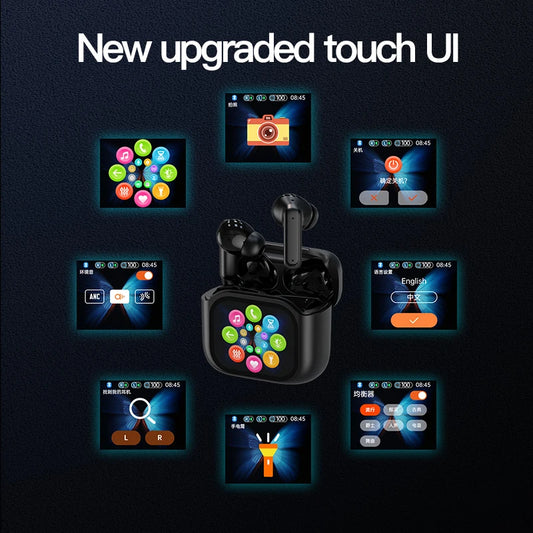 Gaming BT Headphones Wireless BY16 TWS Earphones In-Ear Earphones LED Display Wireless Headset Support ODM