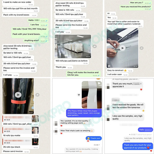 Carbon Fiber Black Film Self Healing PPF Anti Scratch Film to Protect Car Body Factory Sale clear High Quality TPU PPF