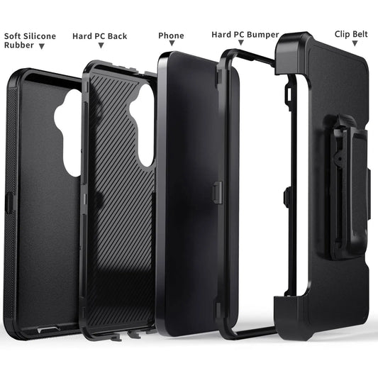 For Samsung Galaxy S24 S24 Plus S24 Ultra S24 FE 5G Shockproof Phone Case Slim Rugged Heavy Duty Protective Cover With Belt Clip