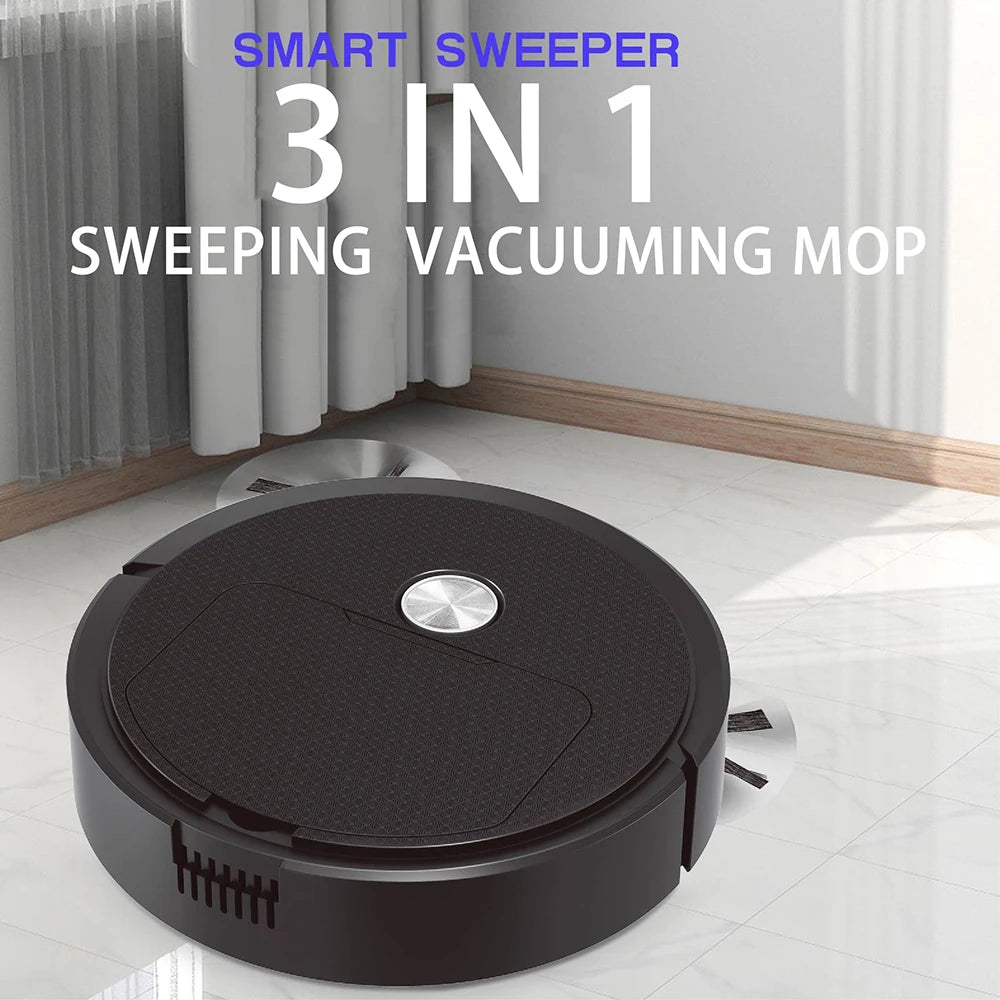 Smart Sweeping Robot - 3-in-1 Mini Vac, Wireless Cleaner, Home Use
