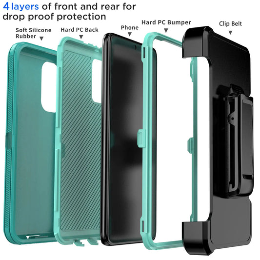For Samsung Galaxy S20 S20 Plus S20 Ultra S20 FE 5G Shockproof Phone Case Slim Rugged Heavy Duty Protective Cover With Belt Clip