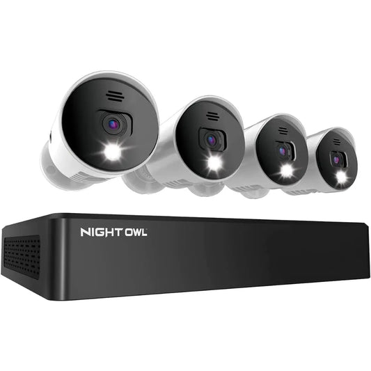 LLC 8-Channel Bluetooth Security System – 4K UHD Wired Spotlight Cameras, 1TB