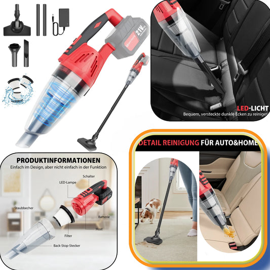 Vacuum Gap Cleaner – Cordless Car, 300W Cyclone Suction, Rechargeable