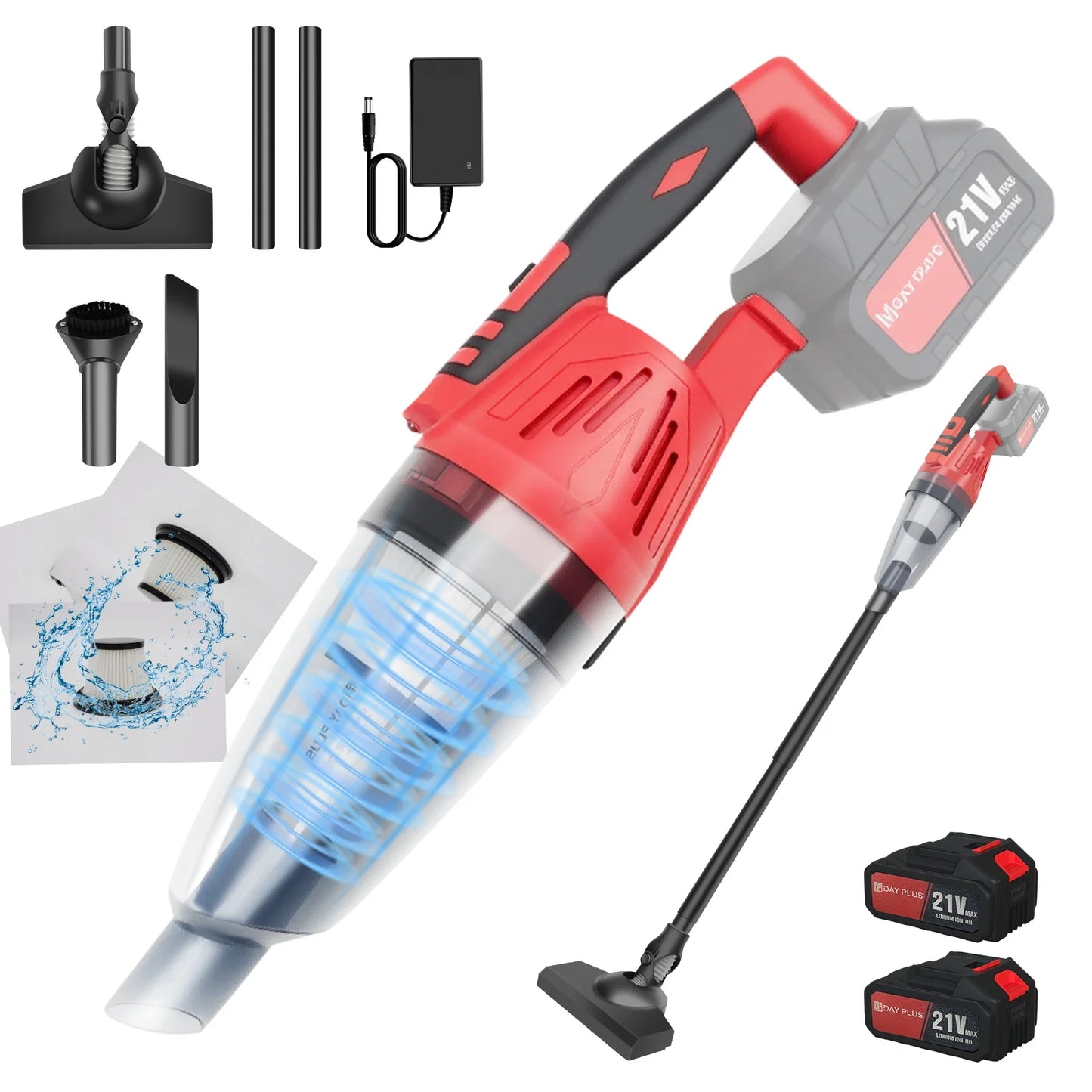 Vacuum Gap Cleaner – Cordless Car, 300W Cyclone Suction, Rechargeable