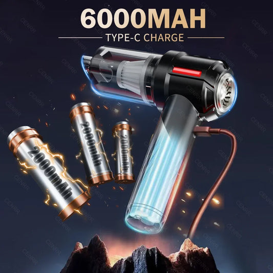 CENRR Car Vacuum Cleaner - High Pressure, Cordless, Mini Handheld Vac