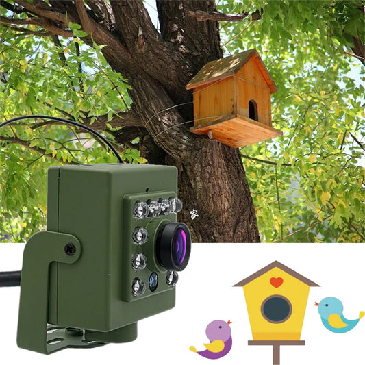 Green WiFi Bird Box Camera - 1920P/1080P, Audio, IR Night Vision, 2.8mm Lens