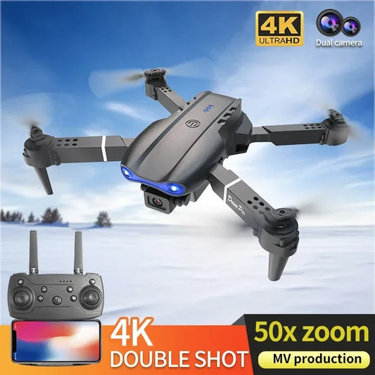 E99Pro RC Drone – 4K HD Foldable Drone - WiFi FPV & Height Hold, Black