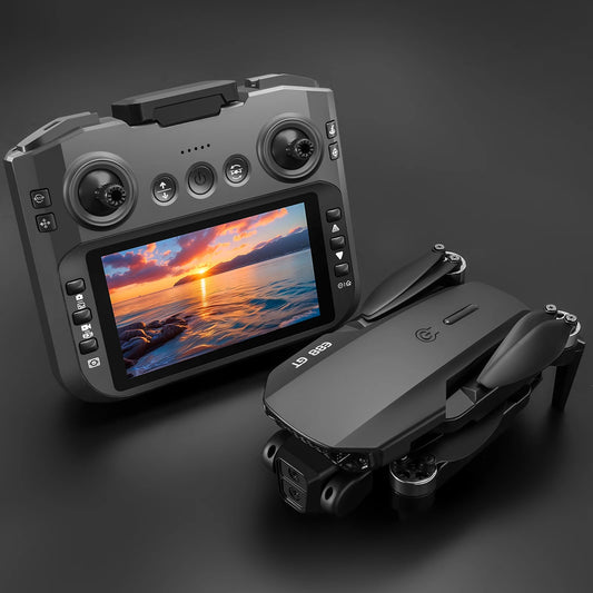 Black E88E99 GT Lighting Big Screen Control Mini Drone Dual Camera Optical Flow Fixed Height HD Aerial Photography Quadcopter