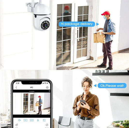 8MP WiFi PTZ Camera - Outdoor IP, 4X Zoom, AI Tracking, Night Color