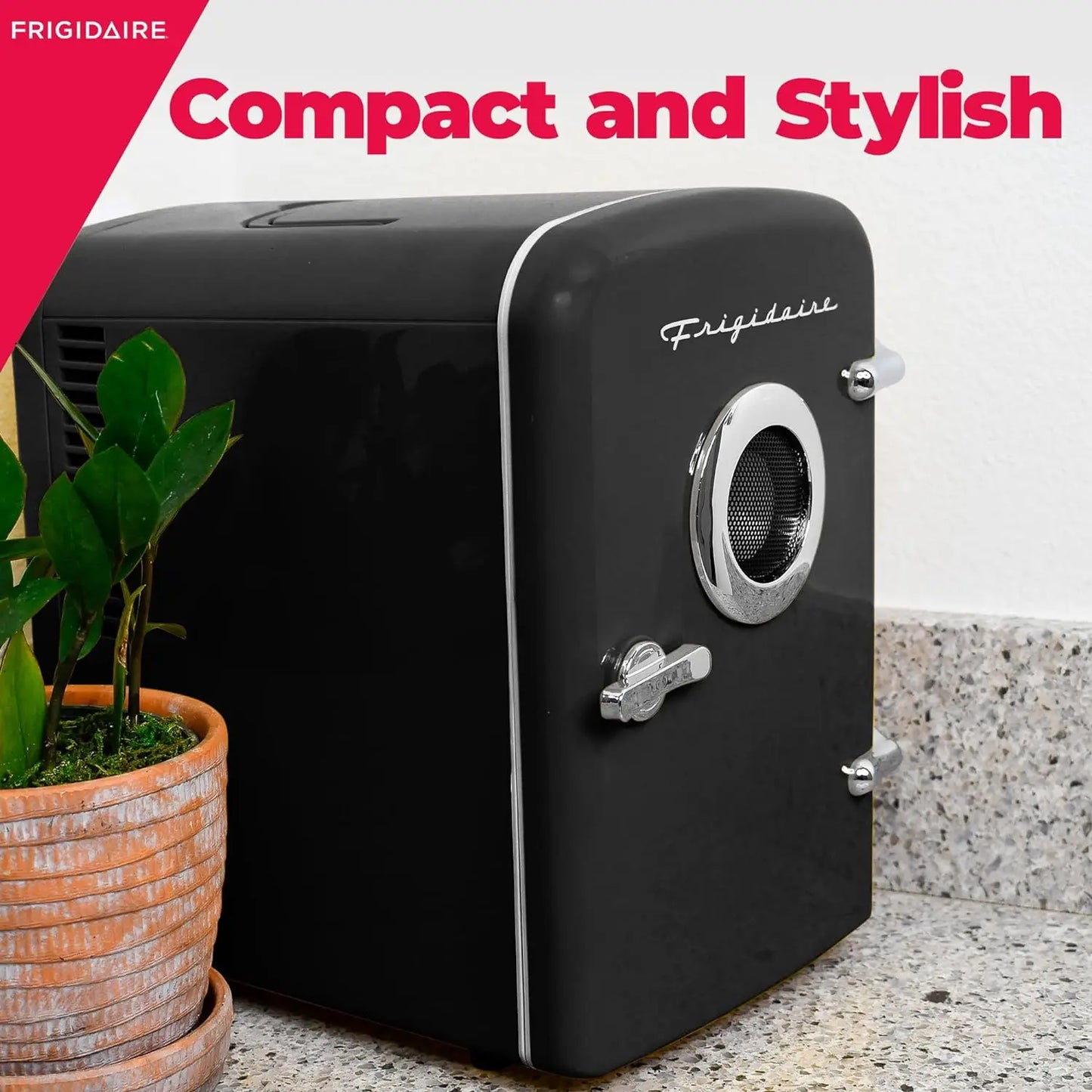 EFMIS151 Fridge – Mini 4L Cooler w/ Speaker, Personal Office White