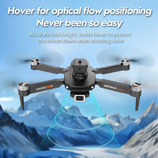 Mini Drone E88S 4k HD Dual Camera Foldable 360° Obstacle Avoidance WIFI FPV Brushless Quadcopter Helicopter Kids Toys Tarmac Pad