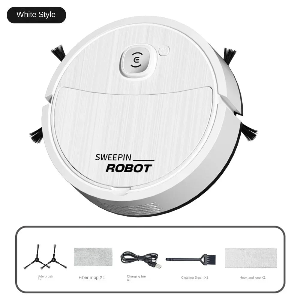 Robot Cleaner - 3-in-1 Sweeping, Mopping, Suction, Mini Electric Vac