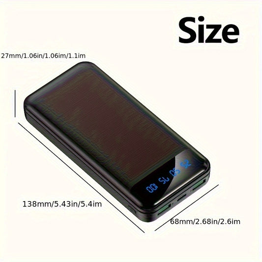 30000mAh Large Capacity Portable Power Bank, Suitable For Charging Android Electronics/mobile Phone Devices, Equipped With LED Display/dual Output Ports/multiple Colors To Choose From, Portable Emergency Power Supply Device F