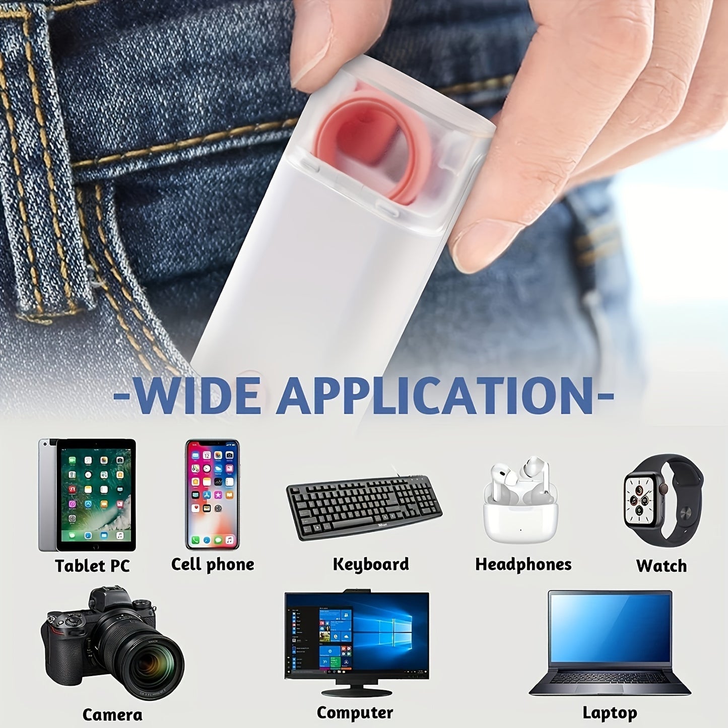 7-in-1 Cleaning Kit for Electronics - Safely Clean Keyboards, Earphones, Headsets, iPads, and Phones - No Liquid Required
