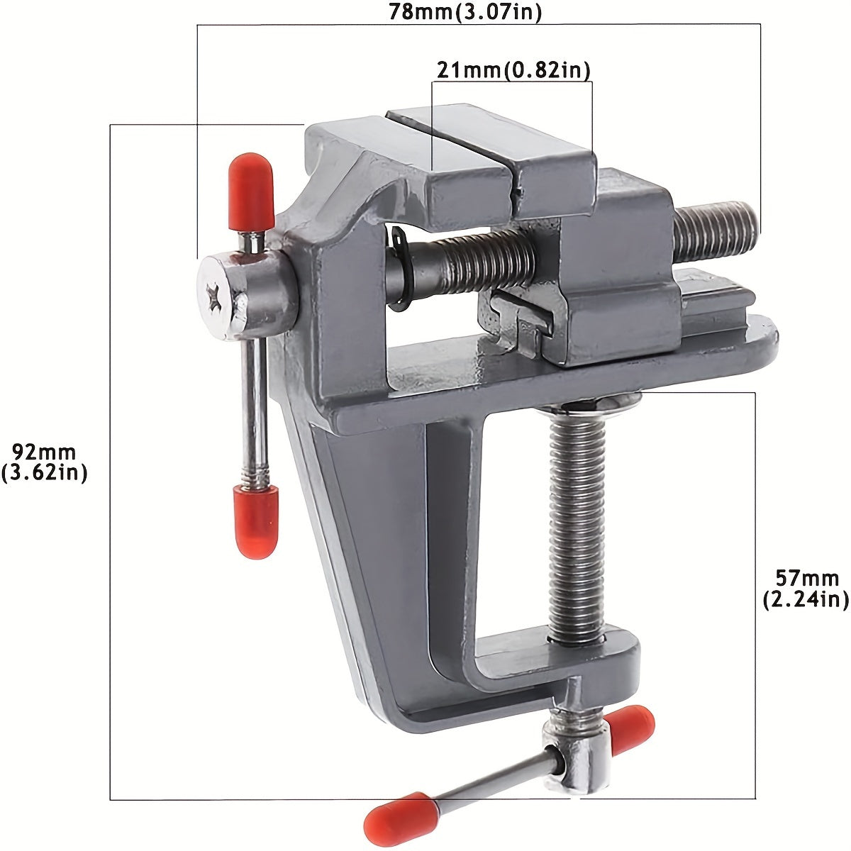 Multi-functional Aluminum Alloy Bench Vise, DIY Jewelry Electronics Workbench Mini Clamp, Manual Hand Tool, Metal Construction, No Electricity Required