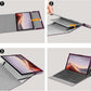 Case for 12.3 Inch Microsoft Surface Pro 7 Plus, Surface Pro 7/6/5/4/3 - Portfolio Business Cover with Pocket, Compatible with Type Cover Keyboard, Purple