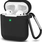 Airpods Case, Full Protective Silicone Airpods Accessories Cover Compatible with Apple Airpods 1&2 Wireless and Wired Charging Case(Front LED Visible),Black