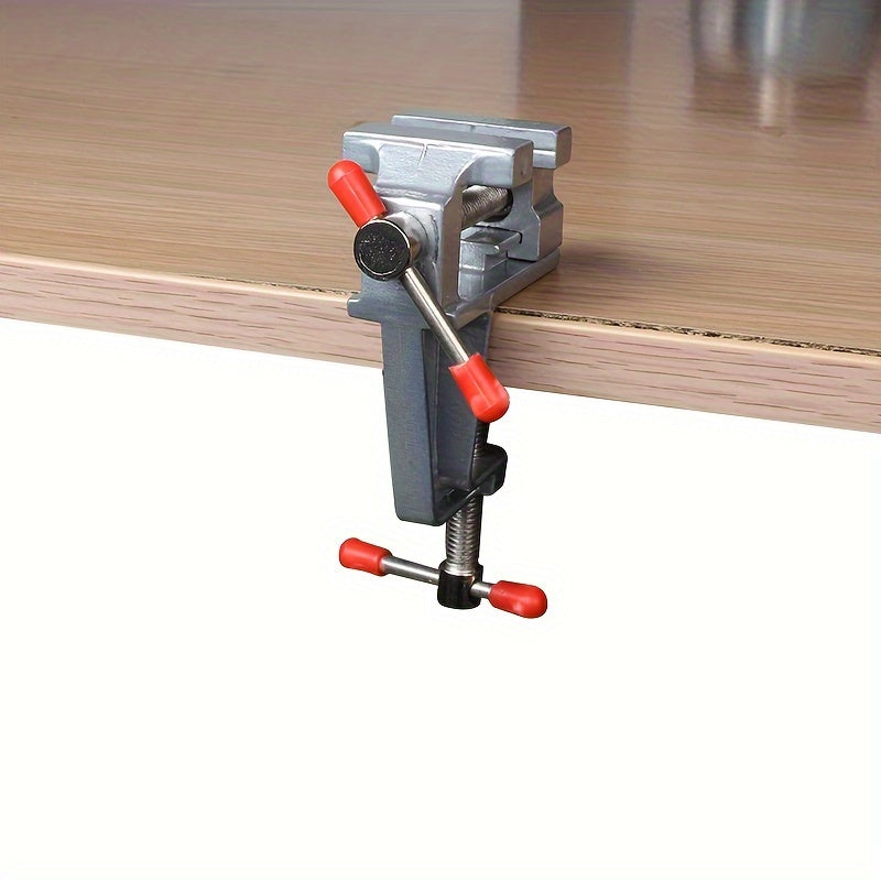 Multi-functional Aluminum Alloy Bench Vise, DIY Jewelry Electronics Workbench Mini Clamp, Manual Hand Tool, Metal Construction, No Electricity Required