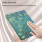 Ipad Pro 12.9 Case 2021/2022 5Th/6Th Generation with Pencil Holder,Slim Lightweight Trifold Stand Case【Pencil Charging+Auto Sleep/Wake】 Soft TPU Back Cover for Ipad Pro 12.9-Apricot Blossom