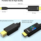 Mini Displayport to HDMI Cable,  4K Mini DP to HDMI 6 Feet Cable (Thunderbolt Compatible) with Macbook Air/Pro, Surface Pro/Dock, Monitor, Projector