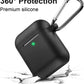 Airpods Case, Full Protective Silicone Airpods Accessories Cover Compatible with Apple Airpods 1&2 Wireless and Wired Charging Case(Front LED Visible),Black