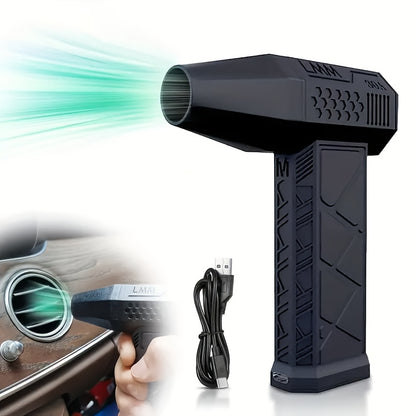Turbo Blower Air Duster - Portable High-Speed Outdoor Tool for Charcoal Ignition/Campfires/Electronics Cleaning, Compact & Durable Multi-Use Blower for BBQ/Camping/Emergency/Beach