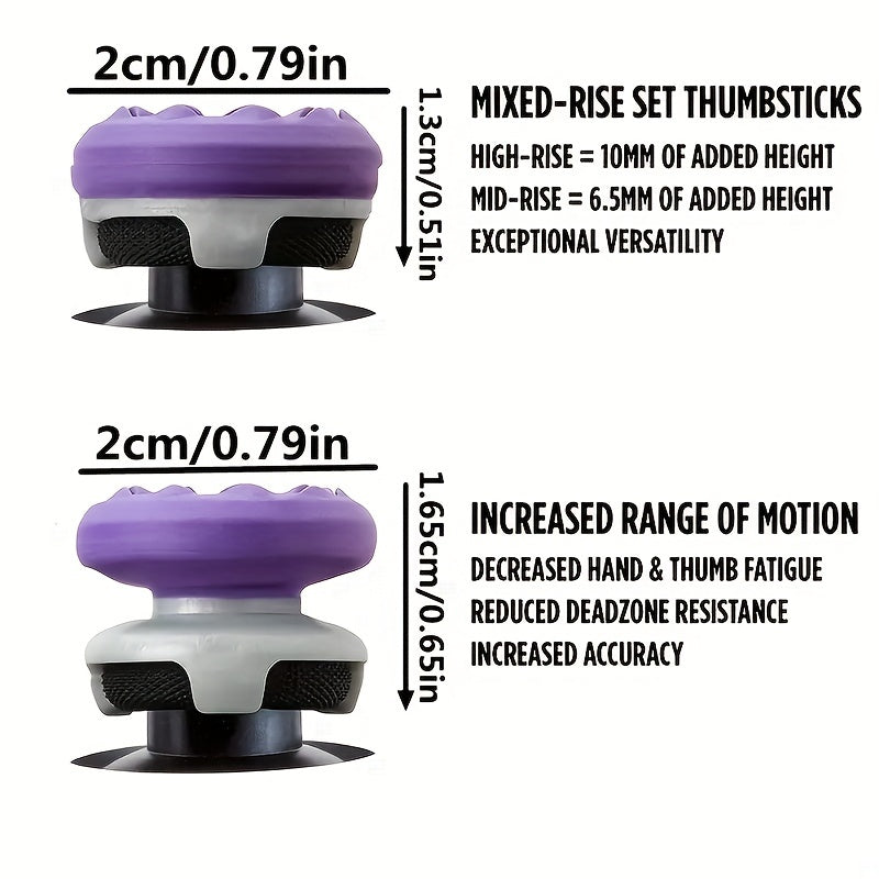 MagicRoc 2-Pack FPS Performance Thumb Sticks for Xbox One Series S X Controllers - Non-Slip ABS Analog Stick Extenders, No Batteries or Electronics Needed - For Gamers - Enhance Gaming Accuracy & Comfort - Great Gift for Xbox