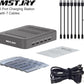 Charging Station for Multiple Devices,  5 Port Multi USB Charger Station with Power Switch Designed for Iphone Ipad Cell Phone Tablets (Gray, 7 Mixed Short Cables Included)