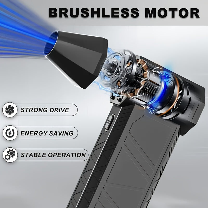 Turbo Blower Air Duster - Portable High-Speed Outdoor Tool for Charcoal Ignition/Campfires/Electronics Cleaning, Compact & Durable Multi-Use Blower for BBQ/Camping/Emergency/Beach