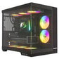 H602 Gaming ATX PC Case, Mid-Tower Computer Case with Dual-Chamber Black