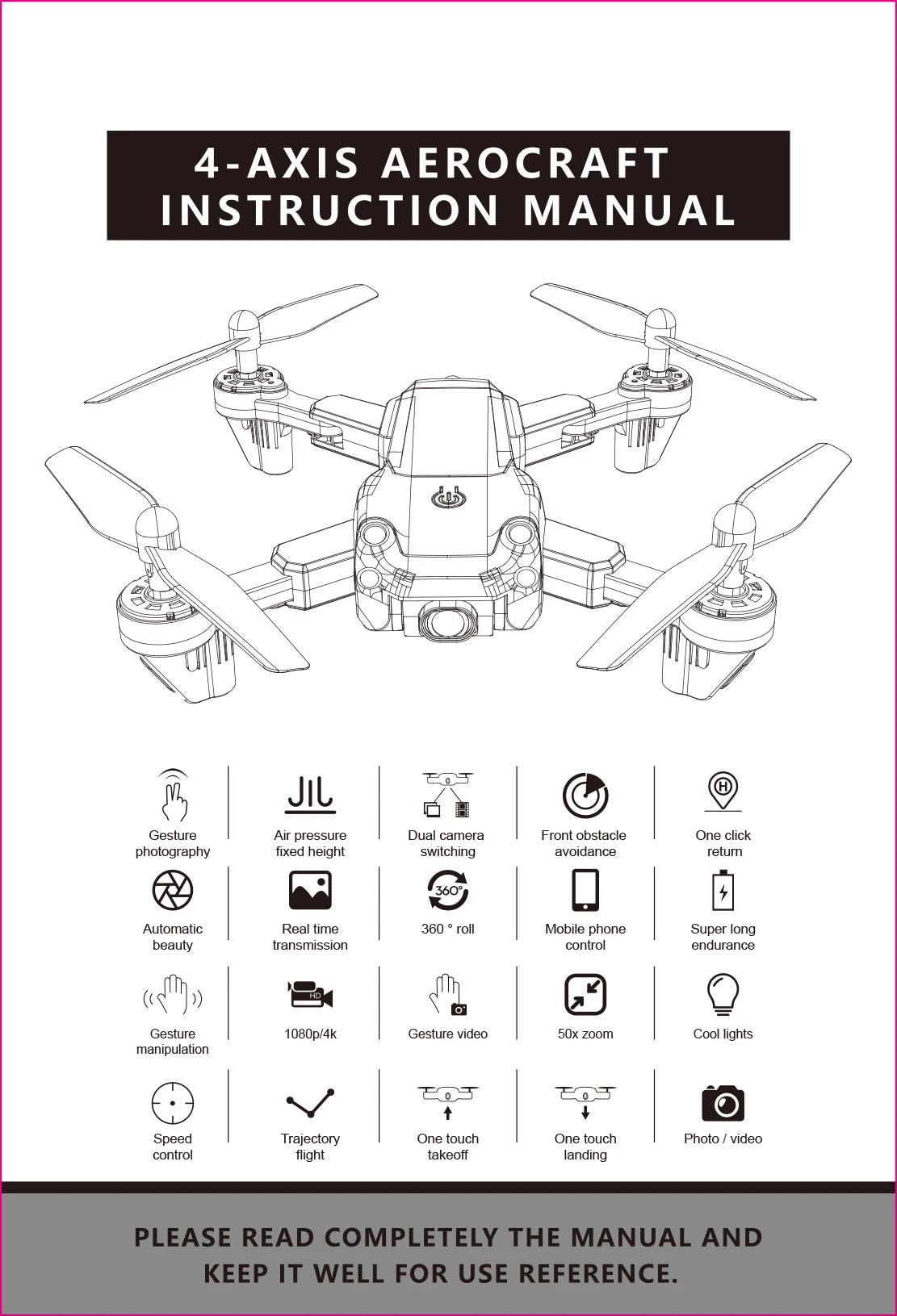 S29  Drone 4k Profesional HD 4k Rc Airplane Dual-Camera Wide-Angle Head Remote Quadcopter Airplane Toy Helicopter