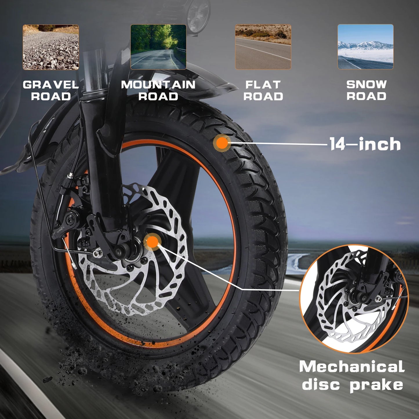 H14 US Stock 48V 18AH 750W Heavy Duty 14" Folding Escooter New Fast Powerful Adult Electric Scooter for Sale