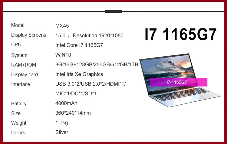 Factory Hot Sale 15 Inch Core I7 7Th Generation Pc  Laptop-Rucks Cke Pc Gamer I7 10700 Con Monitor
