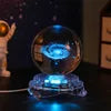 Wholesale Price Led 3D Art Luminous Crystal Glass Ball Mood Night Light Home Bedroom Decoration With Glass Base