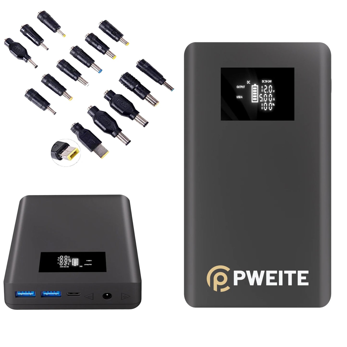 DC Power Bank 5V 9V 12V 12.6V 13.5V 15V 16V 16.8V 18V 19V 19.5V 20V 24V for Laptop MacbookPro air HP Dell Lenovo Thinkpad Router