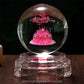 Wholesale Price Led 3D Art Luminous Crystal Glass Ball Mood Night Light Home Bedroom Decoration With Glass Base