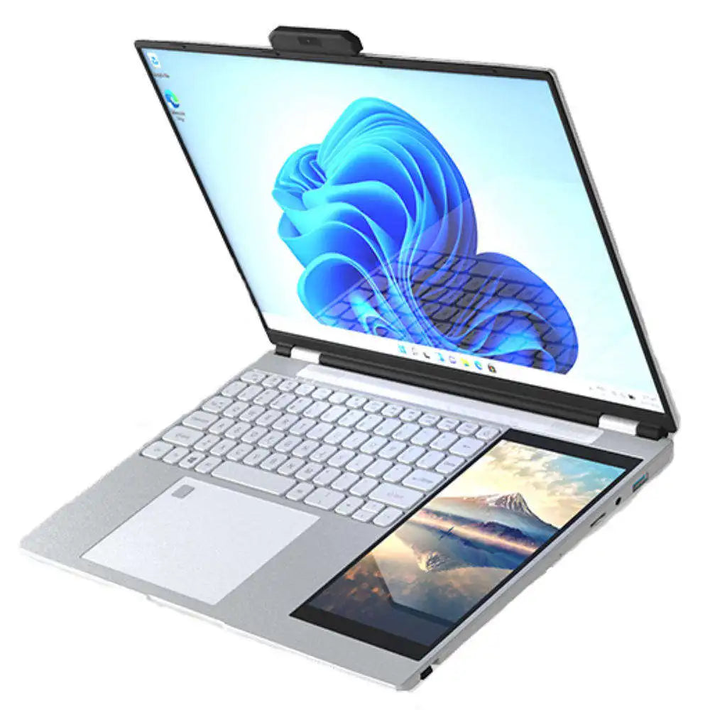 Newest Wholesale Personal and Home Laptop Computer Touch Double Screen N100 Ram 16Gb 1Tb 15.6" + 7" Dual Screen Business Laptops
