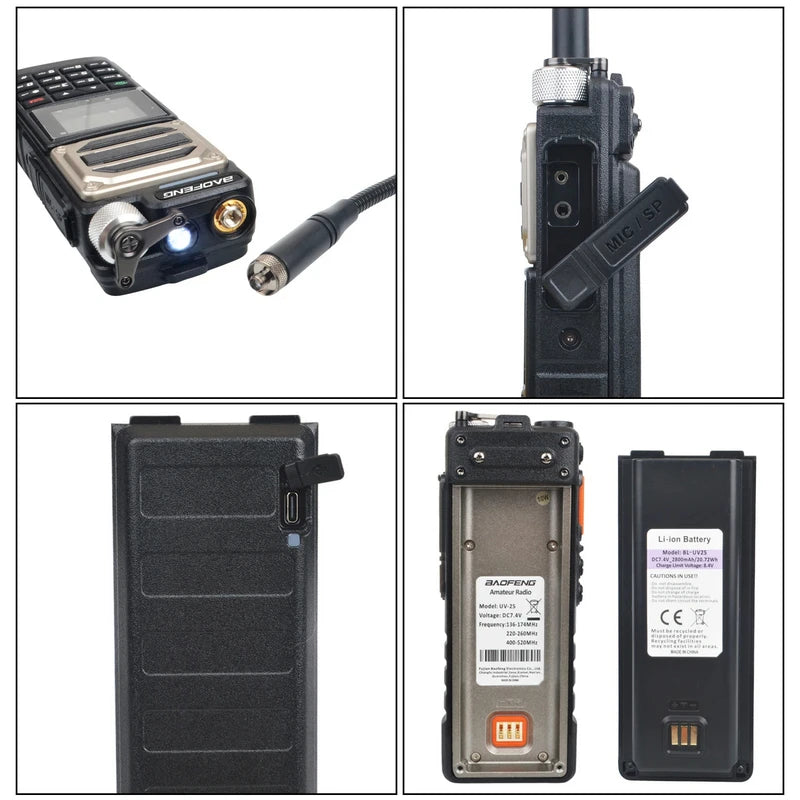2023 New Factory Price Baofeng UV-25L  Air Band Two Way Radio 5W Long Range Ham Handheld Walkie Talkies Hotel Transceiver