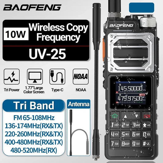 2023 New Factory Price Baofeng UV-25L  Air Band Two Way Radio 5W Long Range Ham Handheld Walkie Talkies Hotel Transceiver