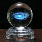 Wholesale Price Led 3D Art Luminous Crystal Glass Ball Mood Night Light Home Bedroom Decoration With Glass Base