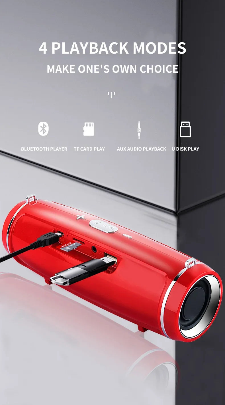 Bluetooth Speaker – Portable 200W, IPX7 Waterproof, Subwoofer, FM Radio