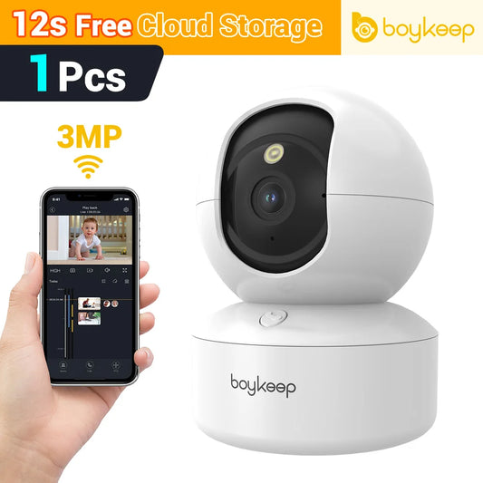 BoyKeep 3MP WiFi Security Camera - 5G/2.4GHz, Automatic Tracking