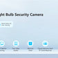 Jennov Light Bulb Security Camera - 360°/2K HD, Wireless Wi-Fi Camera