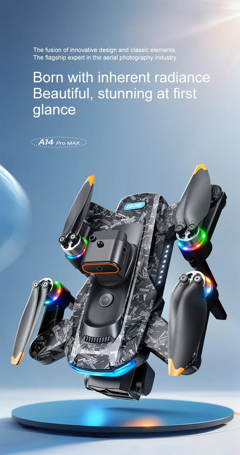 Xiaomi Drone A14Pro Max 8K HD Three Camera Brushless Optical Flow Obstacle Avoidance Foldable Quadcopter UAV Toys RC 20000M