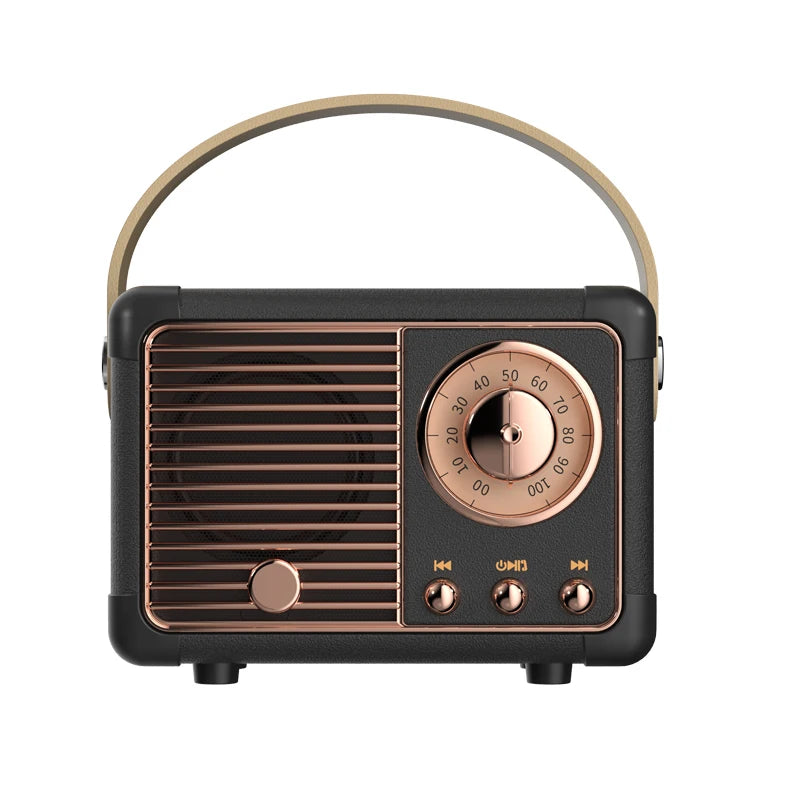 Retro Hifi Stereo Bluetooth Speaker – Portable, 5W, Vintage Design