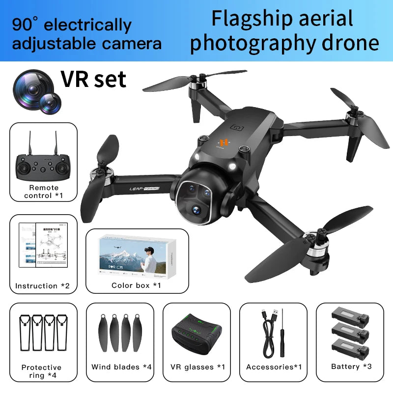 XIAOMI H21 Drone 8K HD RC 20000M Professinal Dual Camera Brushless Optical Flow GPS Obstacle Avoidance Foldable Quadcopter Toys