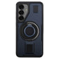 For Samsung Galaxy S25 S25 Plus S25 Ultra 5G Phone Case Hybrid Shockproof Double Ring Kickstand Rugged Cover Blue